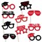 Big Dot of Happiness 2026 Red Graduation Glasses - Paper Card Stock Party Photo Booth Props Kit - 10 Count